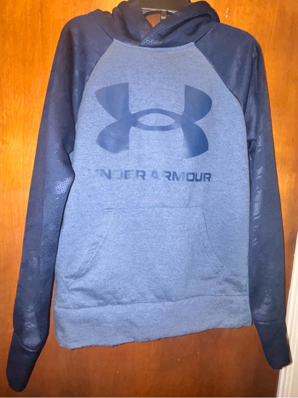 Under Armour Navy and Gray Hoodie